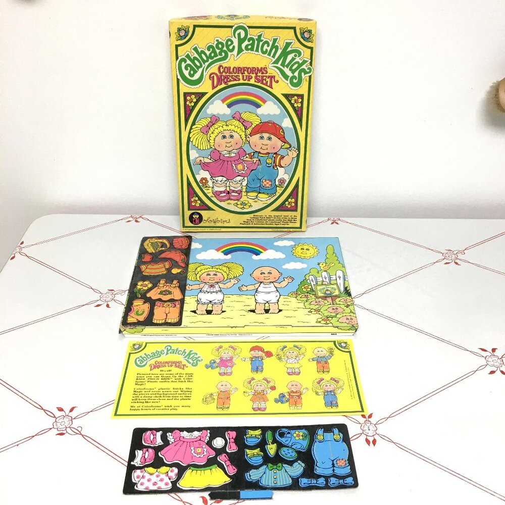Vintage 1983 Colorforms "Cabbage Patch Kids Dress up Set" - Unused